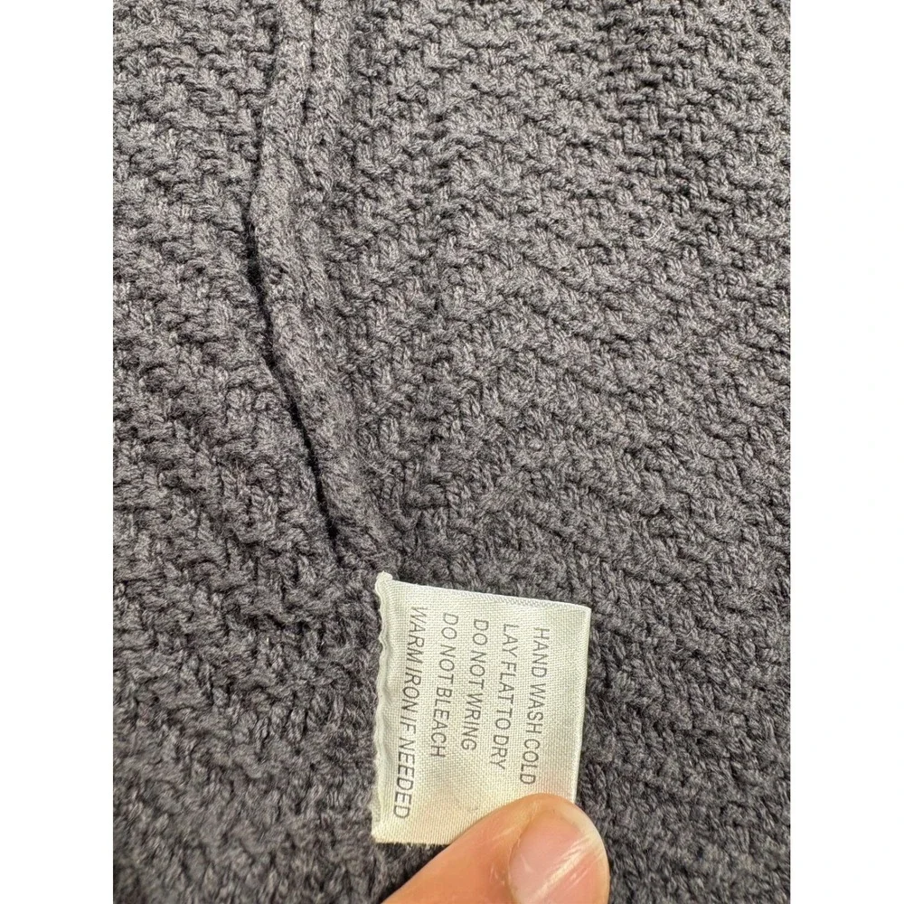 Belldini‎ Women's Textured Knit Cardigan Gray Long Sleeve Open Front